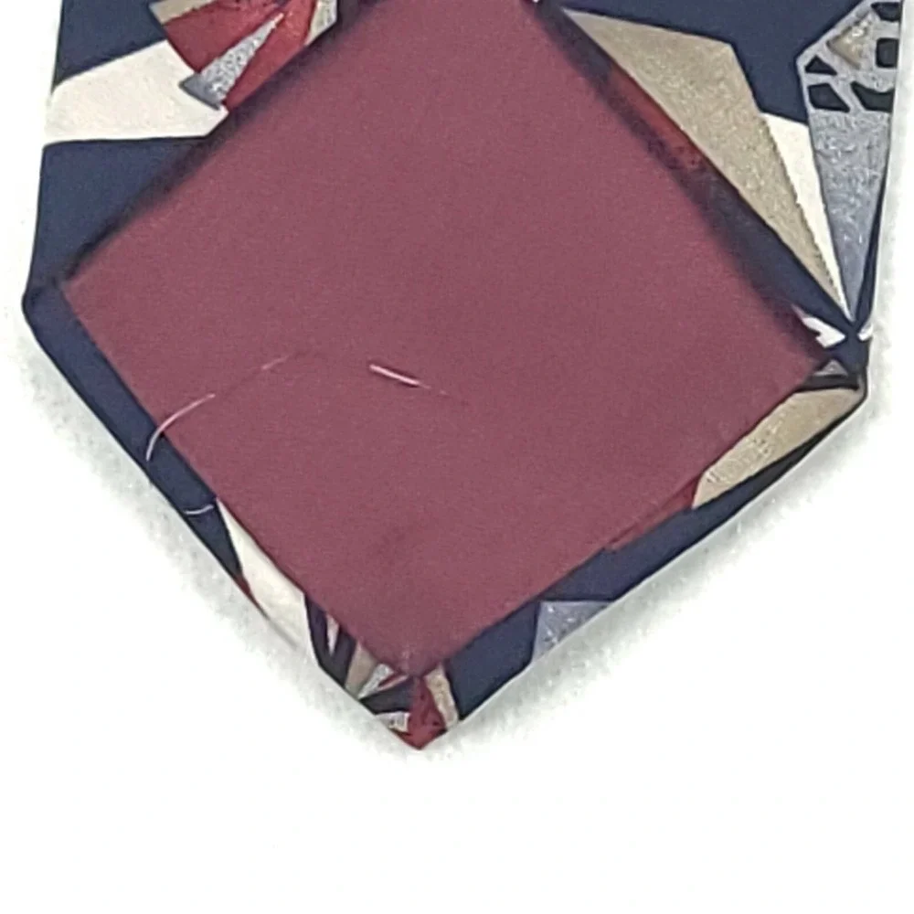 Brandini Le Collezioni Mens Tie Silk Made in Italy Vintage Wide Abstract New